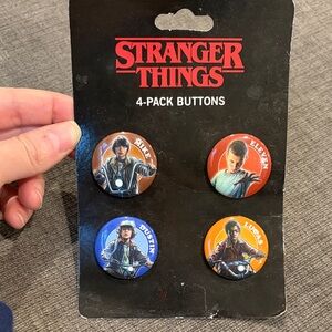 Loungefly Stranger Things Pins - 4 pack - BRAND NEW!!     netflix collectibles